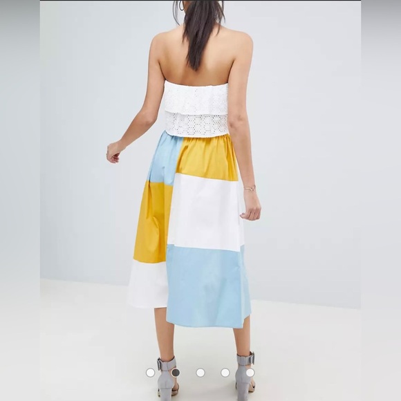 ASOS Color block midi skirt NWT - Picture 5 of 12